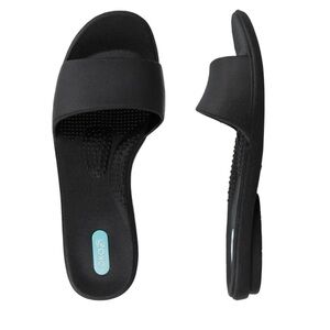 OKA b. Grace Licorice Black Slide Sandals M (6.5-7.5) Never worn